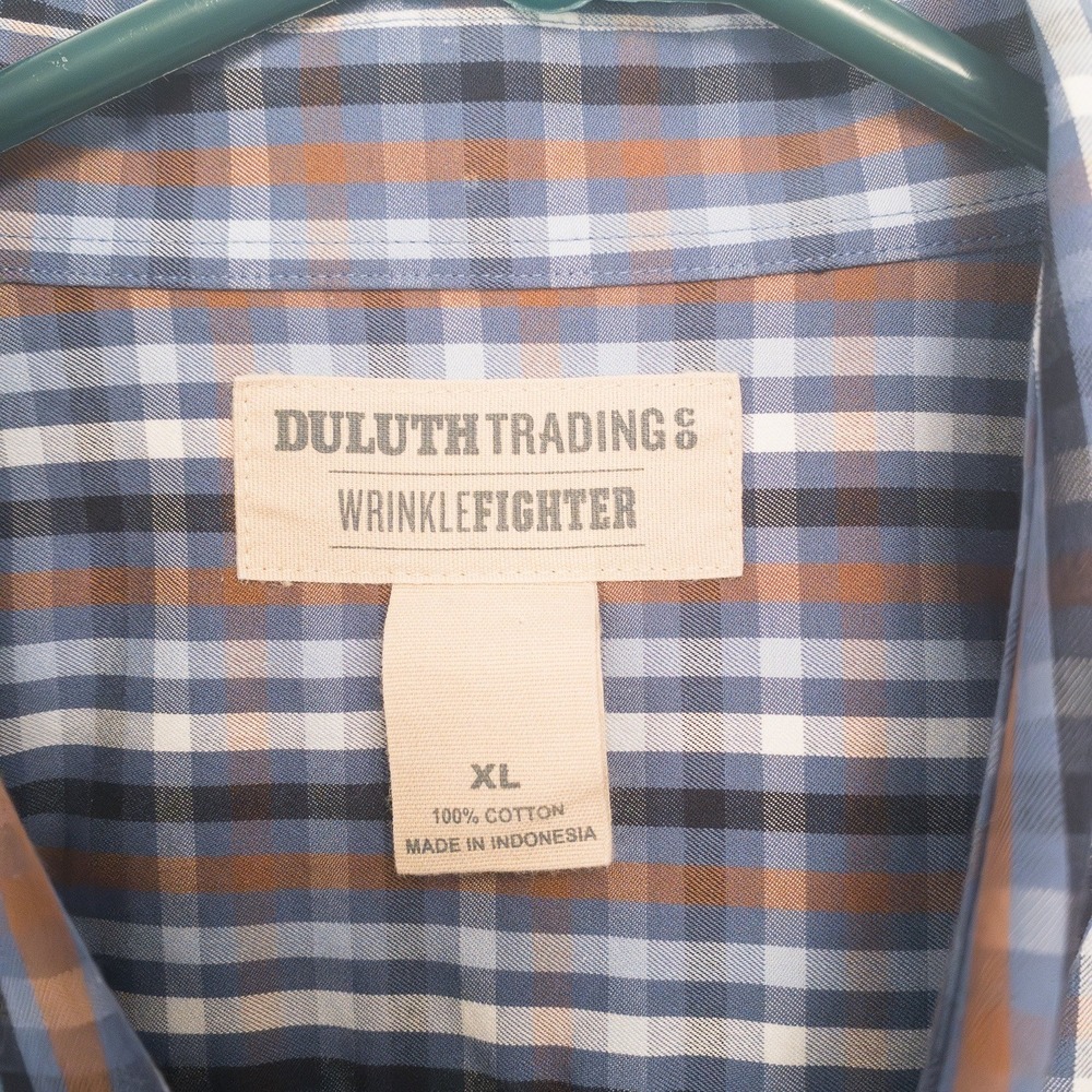 Duluth Trading Co WrinkleFighter Mens XL Plaid Button Down Long Sleeve Shirt - Picture 3 of 10